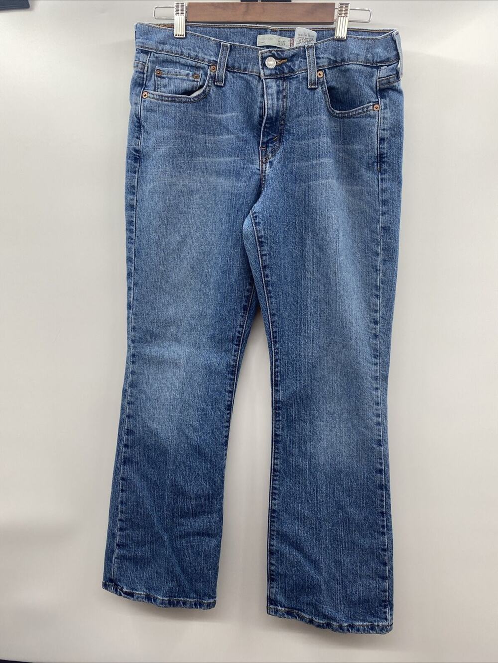 Levis 515 Boot Cut Womens Jeans Size 8M Blue Stretch Medium Wash Flap Pockets